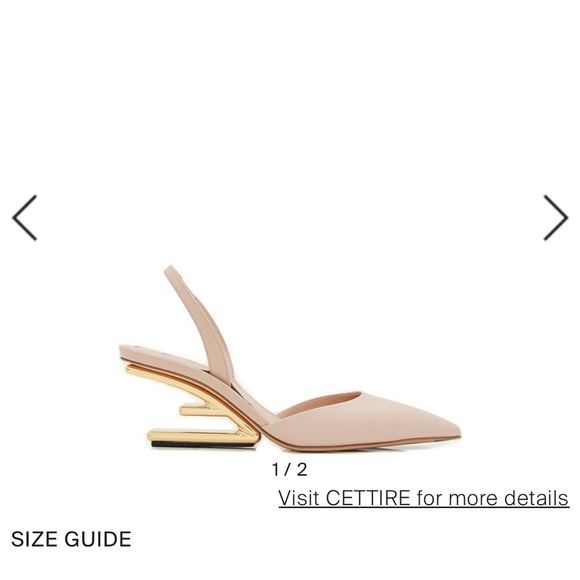 Fendi off white slingbacks size 40, US 9 - Picture 1 of 14